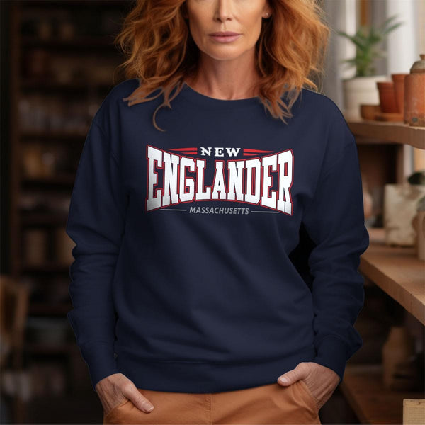 Sweatshirt: New Englander Sweatshirt, 100% Cotton, S-XXL, Adult Unisex Sweatshirts, Choose New England State, Exclusive Retroplanet Design