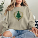 Maine Shield Star & Pine Tree Sweatshirt, Adult Unisex, S-XXL, Cotton Poly Blend, Maine Sweatshirts