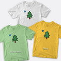 T-Shirt: Maine State Star & Tree Doodle T-Shirt, 100% Cotton, Youth Unisex XS-XL, Travel Souvenir Tshirts