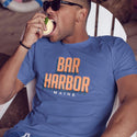 T-Shirt; Bar Harbor Maine Retro Design T-Shirt, Adult Unisex, 100% Cotton, S-XXL