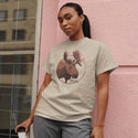 T-Shirt: Maine Moose Head Circle, 100% Cotton, S-XXL, Adult Unisex Tshirts, Exclusive Retroplanet Design, ME tshirts