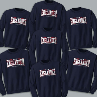 Sweatshirt: New Englander Hoodie, 100% Cotton, S-XXL, Adult Unisex Hoodies, Choose New England State, Exclusive Retroplanet Design