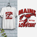 Maine Lobsta Beeah Buttah Adult T-shirt, 100% Cotton, S-XXL, Adult Unisex Tshirts, Exclusive Retroplanet Design, ME tshirts