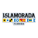 Bumper Sticker; Islamorada Florida Nautical Flags, Large Vinyl Decal for Coolers, Campers, Boats & More! Perfect Gift for Ocean Lovers!