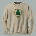 Maine Shield Star & Pine Tree Sweatshirt, Adult Unisex, S-XXL, Cotton Poly Blend, Maine Sweatshirts