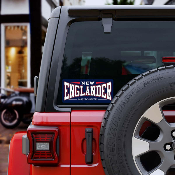 Bumper Sticker; New Englander Large Bumper Sticker, Choose New England State, Vinyl Stickers