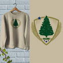 Maine Shield Star & Pine Tree Sweatshirt, Adult Unisex, S-XXL, Cotton Poly Blend, Maine Sweatshirts