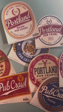 Portland Maine Pub Crawl West East End Munjoy Hill Old Port Die Cut Sticker