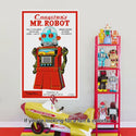 Robot Mighty 8 Tin Toy Wall Decal