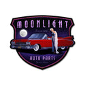Moonlight Auto Parts Sign Large Cut Out 30 x 25