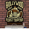 Hollywood Hot Rods Respect Tradition Sign Large Cut Out 24 x 32