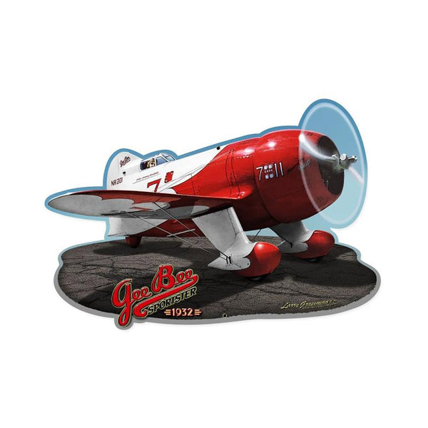 Gee Bee Sportster Airplane 1932 Sign Large Cut Out 28 x 19