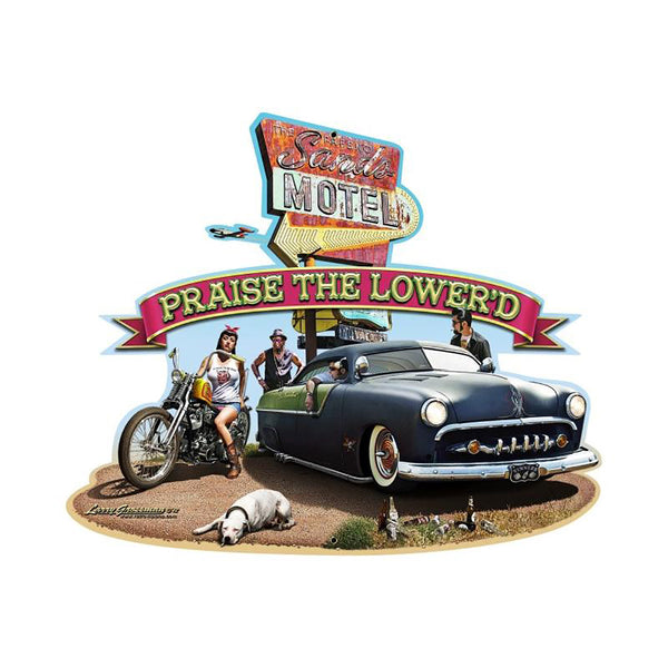 Praise The Lowered Hot Rod Sign Large Cut Out 28 x 24
