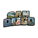 San Diego Retro Postcard Style Sign Large Cut Out 28 x 15