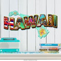 Hawaii Islands Retro Postcard Style Sign Large Cut Out 28 x 14