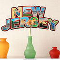 New Jersey Retro Postcard Style Sign Large Cut Out 28 x 13