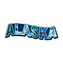 Alaska Retro Postcard Style Sign Large Cut Out 28 x 16
