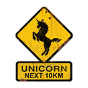 Unicorn Crossing Funny Warning Sign Large Cut Out 25 x 20