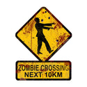 Zombie Crossing Funny Warning Sign Large Cut Out 25 x 20