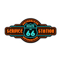 Route 66 Service Station Neon Style Sign Large Cut Out 36 x 17
