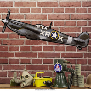 Spitfire Fighter Plane Sign Large Cut Out 42 x 12