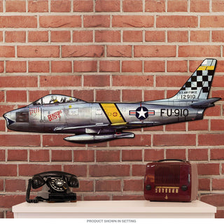 F86 Sabre Fighter Plane Sign Large Cut Out 42 x 17