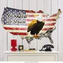 In God We Trust Eagle USA Sign Large Cut Out 50 x 32