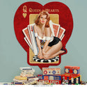 Queen Of Hearts Playing Card Pin Up Sign Large Cut Out 19 x 24