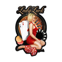 Lady Luck Casino Pin Up Sign Large Cut Out 16 x 24
