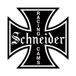 Schneider Racing Cams Cross Sign Large Cut Out 28 x 28
