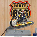 Route 666 Custom Shield Motorcycle Sign Large Cut Out 27 x 28