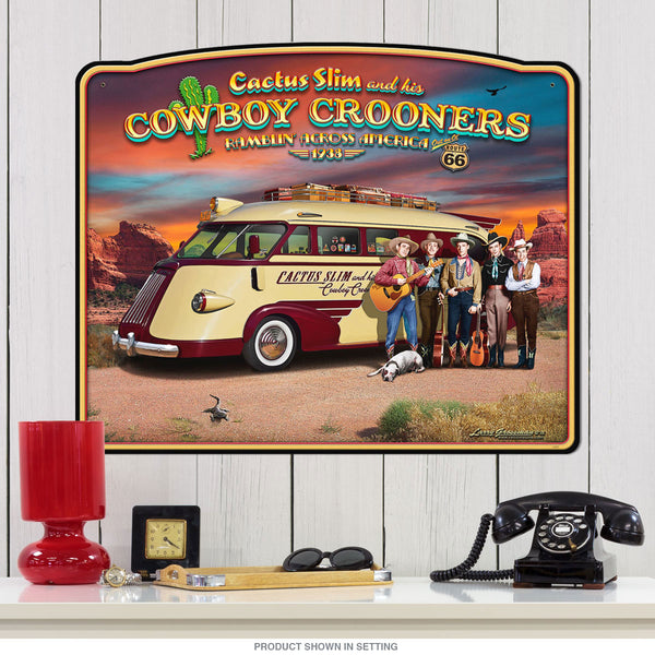Cactus Slim Cowboy Country Music Sign Large Cut Out 30 x 24