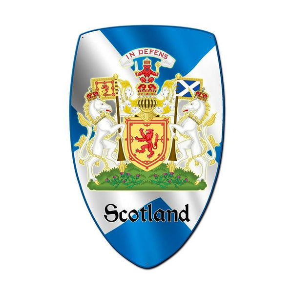 Scotland Coat of Arms Shield Metal Sign Large 21 x 32