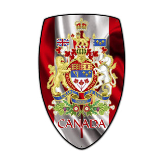 Canada Coat of Arms Shield Metal Sign Large 15 x 24
