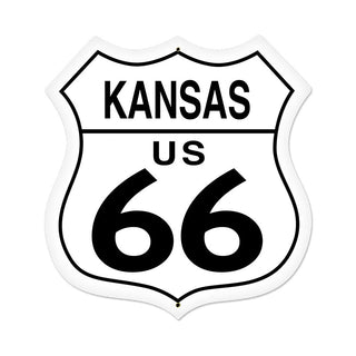 Kansas Route 66 Highway Sign Large Large Shield 28 x 28