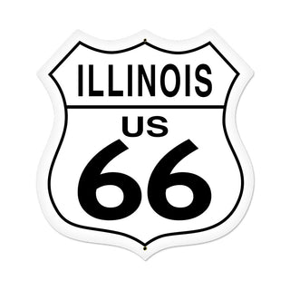 Illinois Route 66 Highway Sign Large Large Shield 28 x 28