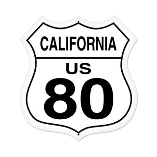 California Route 80 Highway Shield Sign Large 28 x 28