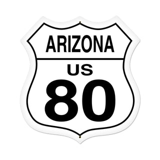 Arizona Route 80 Highway Shield Sign Large 28 x 28
