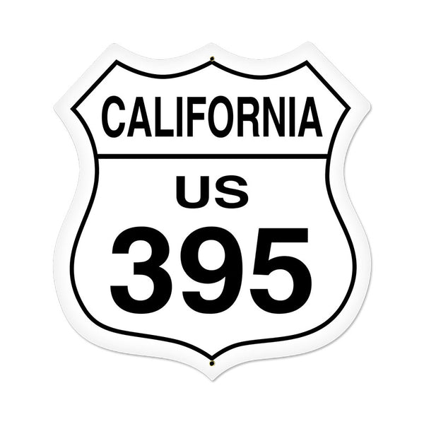 California Route 395 Highway Shield Sign Large 28 x 28