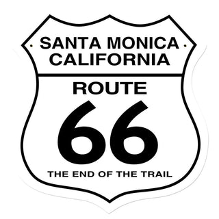 Santa Monica CA Route 66 End of Trail Shield Sign Large 28 x 28