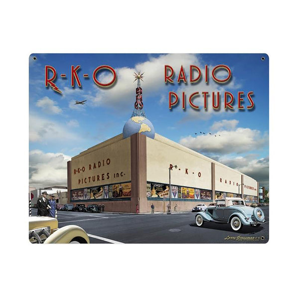 RKO Radio Pictures Building Sign Large 30 x 24