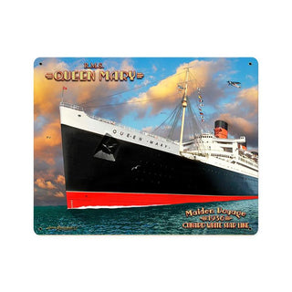 Queen Mary Maiden Voyage Sign Large 22 x 28