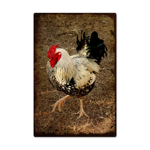 Hen on Hay Farming Sign Large 24 x 36