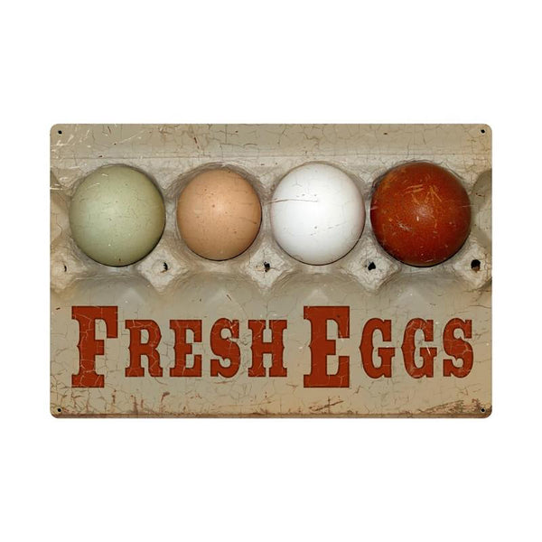 Fresh Eggs in Carton Sign Large 36 x 24