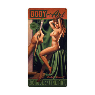 Body of Art Pin Up Model Adult Sign Large 18 x 36