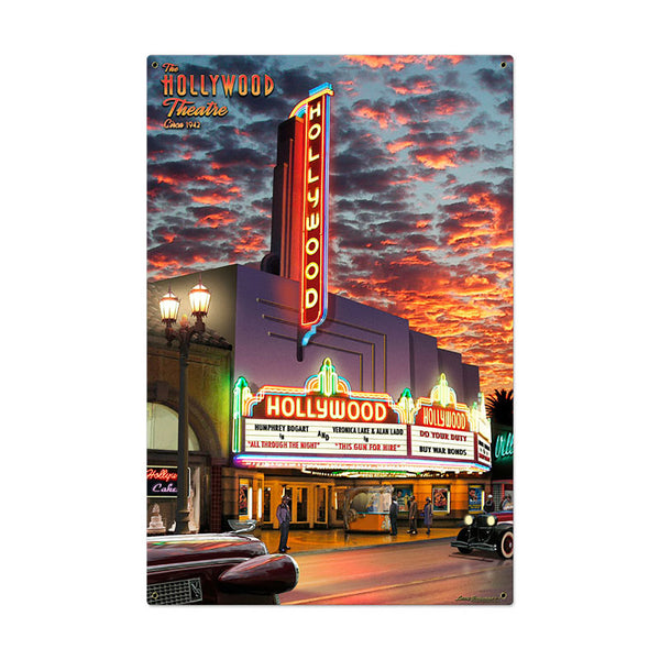 Hollywood Movie Theater Marquee Sign Large 24 x 36