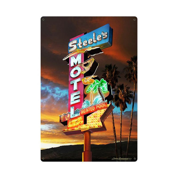 Steeles Motel California Sign Large 24 x 36