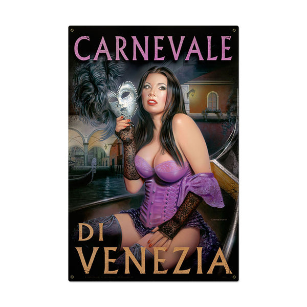 Carnival of Venice Italy Pin Up Sign Large 24 x 36
