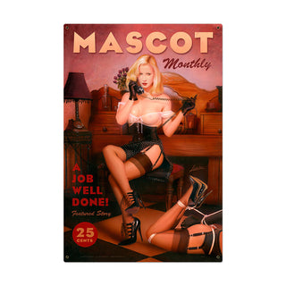 Mascot Monthly Pin Up Sign Large 24 x 36
