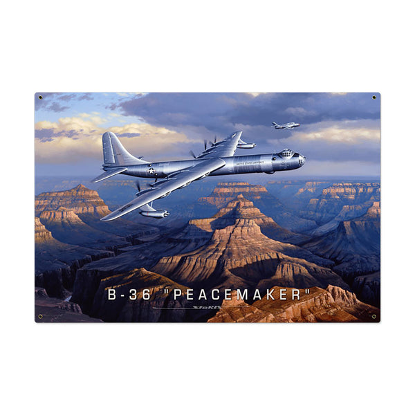 P-36 Peacemaker Bomber Plane Sign Large 36 x 24